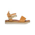 Sandali bassi color cuoio in pelle con dettaglio oro P Essentials, Donna, SKU w043000340, Immagine 0